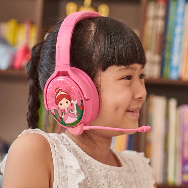 سماعات بلوتوث للأطفال لون زهري BuddyPhones Cosmos Plus Wireless Bluetooth headphone for Kids - ONANOFF