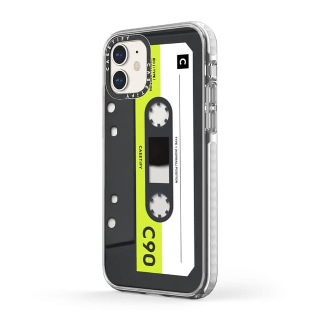 كفر آيفون بخلفية شريط موسيقي يدعم MagSafe و الشحن اللاسلكي  Casetify Cassette Collection Apple iPhone 12  Mini Case