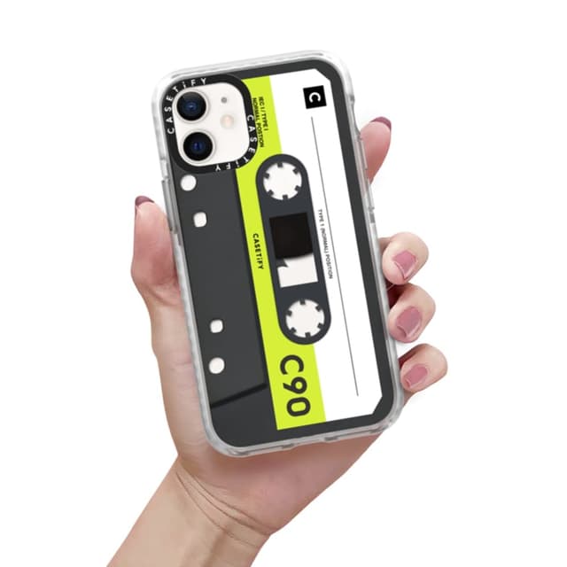 كفر آيفون بخلفية شريط موسيقي يدعم MagSafe و الشحن اللاسلكي  Casetify Cassette Collection Apple iPhone 12  Mini Case