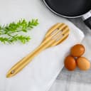 ملعقة مصفاة خشبية من الخيزران Delcasa Bamboo Serving Spoon