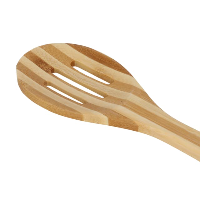 ملعقة مصفاة خشبية من الخيزران Delcasa Bamboo Serving Spoon