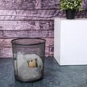 سلة مهملات Dustbin Circular Mesh Wastebasket Trash Can من Delcasa