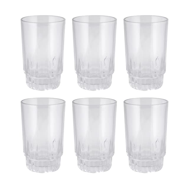 Delcasa 6Pcs 270Ml/ 9Oz Glass Tumbler - Portable Water Cup Drinking Glass