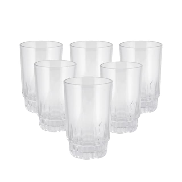Delcasa 6Pcs 270Ml/ 9Oz Glass Tumbler - Portable Water Cup Drinking Glass
