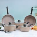 طقم أواني طهي غرانيت Granite Coated Smart Cookware Set - Delcasa