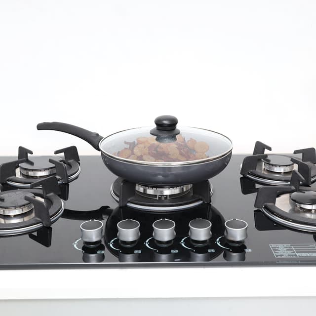 مقلاة ألمنيوم مقاس 26 سم Non Stick Aluminium Deep Fry Pan With Lid - Delcasa