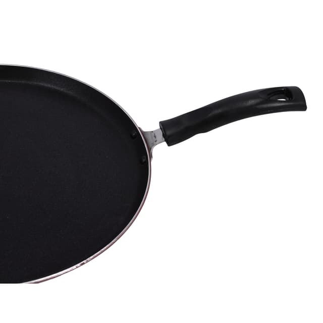 مقلاة بحواف رفيعة - 28 سم  Non-Stick Flat Tawa, Premium Quality Aluminium - Delcasa