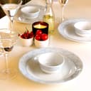 Delcasa Melamineware Dinner Set 20Pcs, DC1919 - 10" Deep Plate, 8" Flat Plate, 4" Bowl, 8.5 Bowl, Rice Spoon, Dishwasher Safe, Freezer Safe