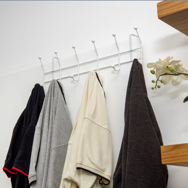 علاقة ملابس جدارية (شماعة) 12 خطاف Delcasa Wall Hanger 12-Hooks