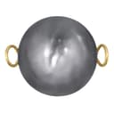 Delcasa Iron Kadai with Deep Round Bottom and Strong Handle | DC1989 | Traditional 23 cm Deep Frying Kadai | Ideal for Home Cooking, Restaurant Kitchen and Catering