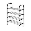 رف أحذية معدني - 4 رفوف Shoe Rack, Chrome-Finish Durable Iron - Delcasa
