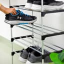 رف أحذية معدني - 4 رفوف Shoe Rack, Chrome-Finish Durable Iron - Delcasa