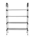 رف أحذية معدني - 4 رفوف Shoe Rack, Chrome-Finish Durable Iron - Delcasa