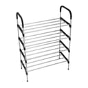 رف أحذية معدني - 4 رفوف Shoe Rack, Chrome-Finish Durable Iron - Delcasa