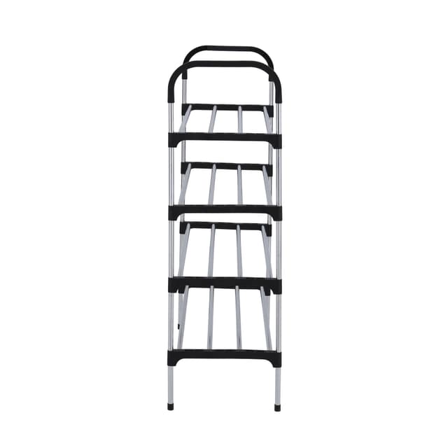رف أحذية معدني - 4 رفوف Shoe Rack, Chrome-Finish Durable Iron - Delcasa