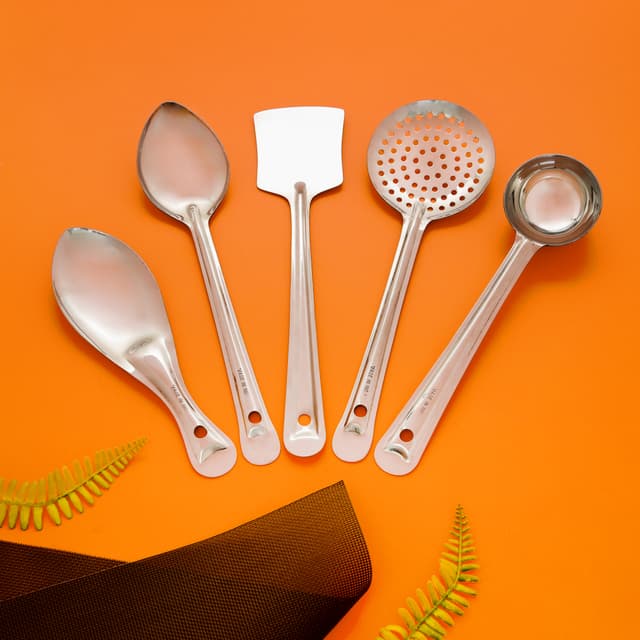 Delcasa Kitchen Tool Set | Stainless Steel Spoon Set 5pc