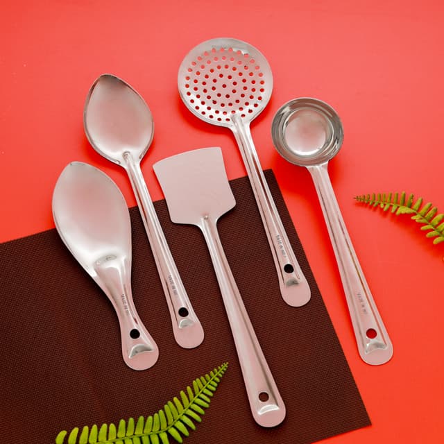 Delcasa Kitchen Tool Set | Stainless Steel Spoon Set 5pc