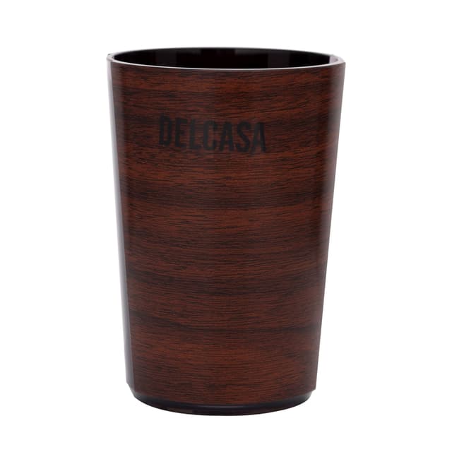 Delcasa Acrylic Water Glass, 380ml Capacity, DC2113 | 100% Food Grade Material & BPA-Free | Elegant Wooden Design | Perfect For Serving In Parties & Every Day Use | Unbreakable, Strong & Highly Durable
