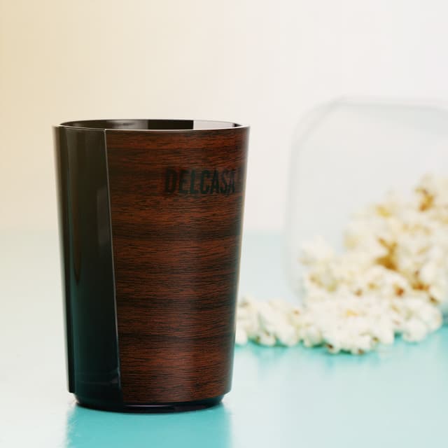 Delcasa Acrylic Water Glass, 380ml Capacity, DC2113 | 100% Food Grade Material & BPA-Free | Elegant Wooden Design | Perfect For Serving In Parties & Every Day Use | Unbreakable, Strong & Highly Durable