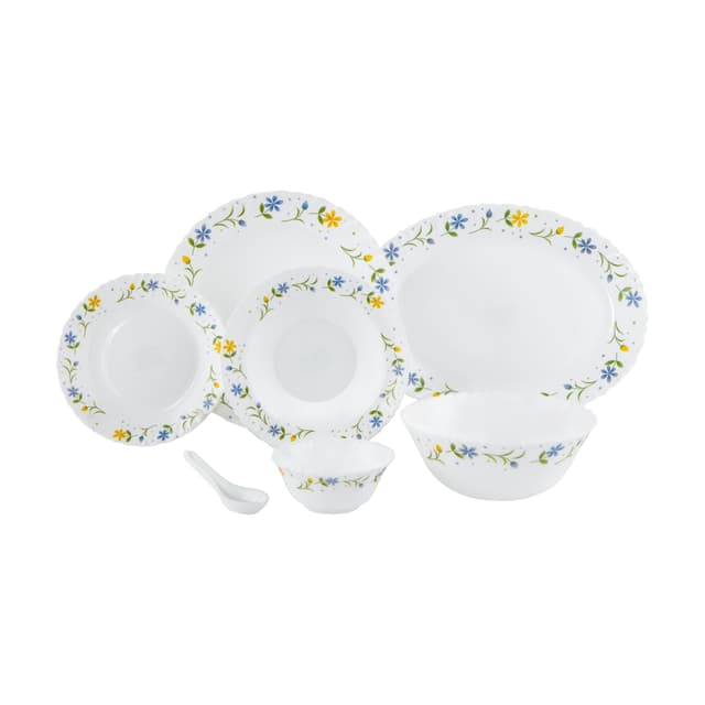 طقم سفرة طعام زجاج أوبال 33 قطعة ديلكاسا Opalware Dinner Set Delcasa