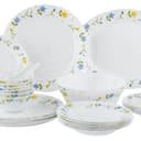 طقم سفرة طعام زجاج أوبال 33 قطعة ديلكاسا Opalware Dinner Set Delcasa