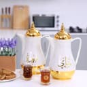 ابريق شاي ( 2 قطعة ) 1 لتر - ابيض Royalford -  Marble Tea & Cawa Set