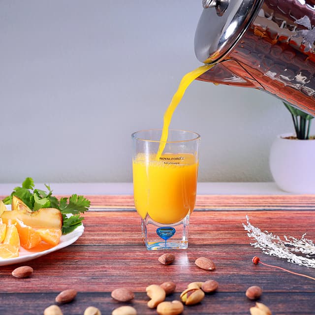 Royalford Acrylic Glass With Crystal Base - Transparent Water Cup Drinking Glass