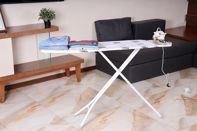 Royalford RF1510IB Mesh Ironing Board 134cmx33cmx88cm - Portable, Steam Iron Rest, Heat Resistant Cover |Lightweight Board with Adjustable Height & Rubber Feet Cover