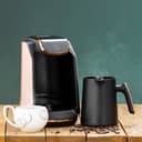 Geepas Turkish Coffee Maker, 4 Cups Capacity, GCM41517 | Plastic Materials With Stainless Steel Heat Plate | Overflow Prevention System | Sound Alarm System | Auto-Shut Off