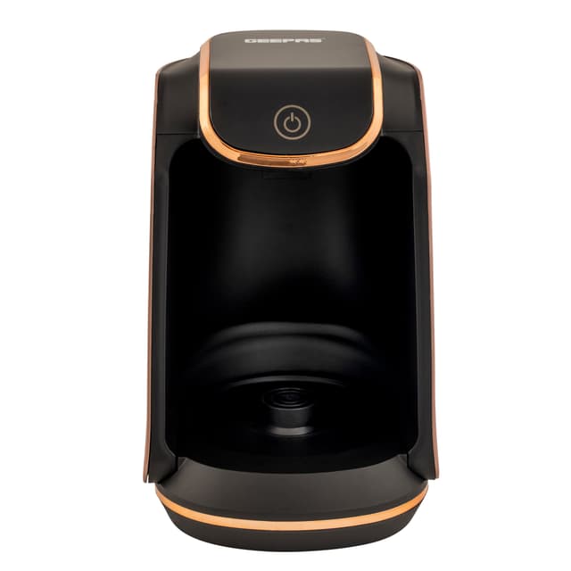 Geepas Turkish Coffee Maker, 4 Cups Capacity, GCM41517 | Plastic Materials With Stainless Steel Heat Plate | Overflow Prevention System | Sound Alarm System | Auto-Shut Off