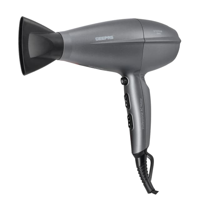 Geepas Hair Dryer Styling Concentrator, AC motor, GHD86052 - Iconic Function, Cool Shot Function,2300W, 2 Years Warranty, Portable Elegant Hair Dryer, Dryer for Frizz Free Styling, Durable and Lightweight