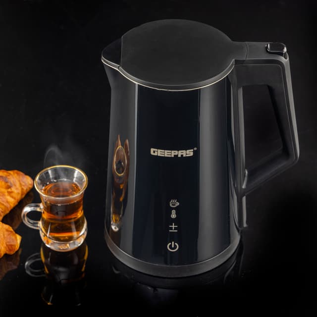 Geepas Digital Electric Kettle, 1.7L Capacity, GK38051 | 316L SUS Inner Wall | 360 Degree Rotational Base | Digital Temperature Display | Boil Dry Protection | Automatic Shut Off