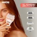 ماكينة إزالة الشعر للنساء Geepas 4-In-1 Ladies Epilator Set
