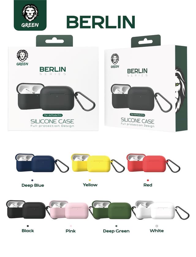 Green Lion Green Berlin Series Silicone Case for Airpods 3 - Pink