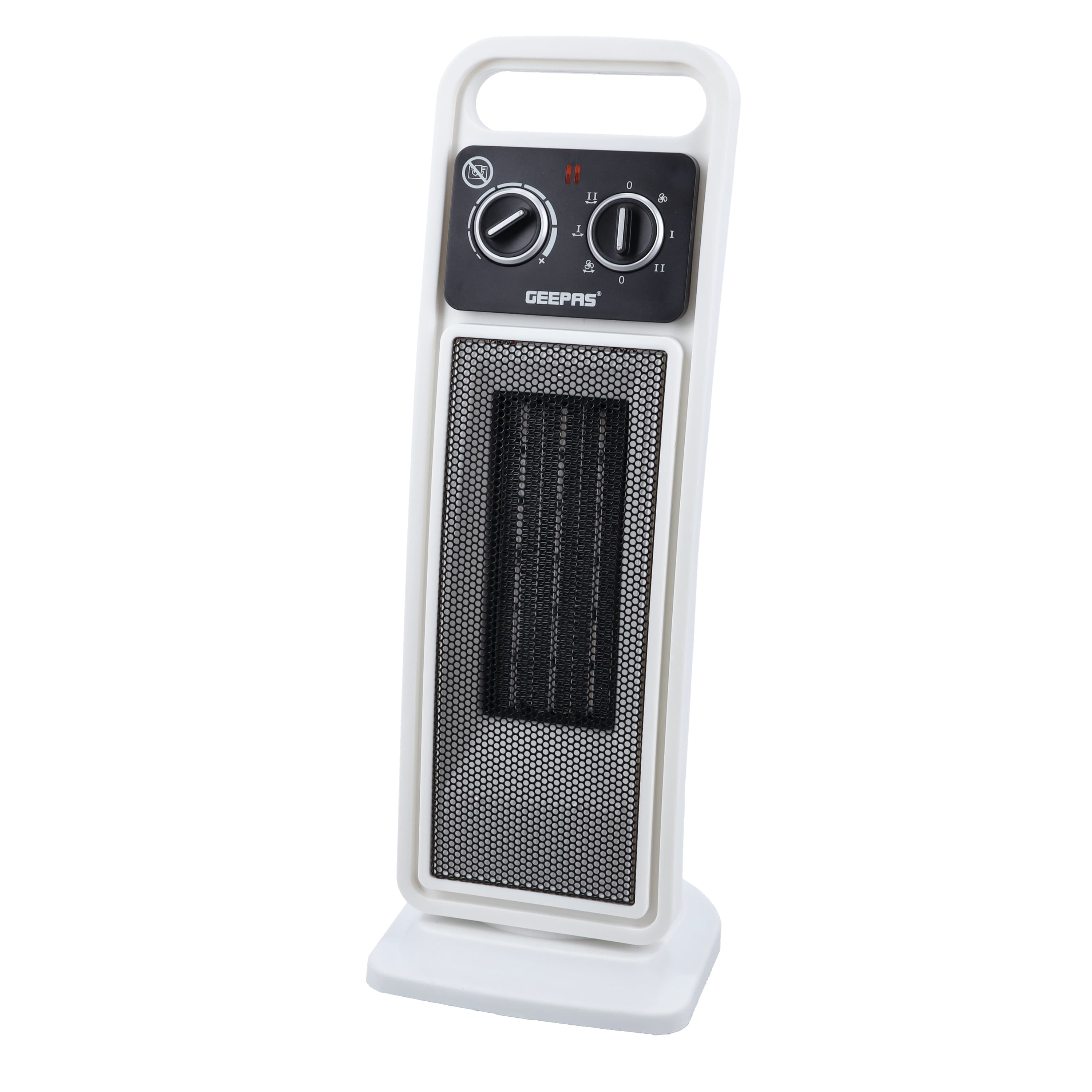 Geepas PTC Fan Heater, Ceramic Heating Element, GRH28530 | Overheat Protection | Safety Tip-Over Switch | Adjustable Thermostat | Indicator Light | Automatic Oscillation Function| 2 Heat Settings