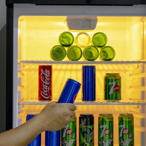 ثلاجة باب زجاج ميني بار باب واحد 165 لتر جيباس Geepas 165 L Mini Showcase Chiller