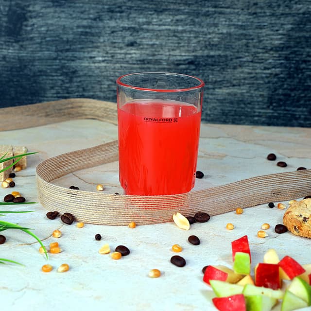 Royalford RF1385-GT6 265ml 6Pcs Glass - Water Cup Drinking Glass | Ideal for Party Picnic BBQ Camping Garden | Ideal for Water Wine Whisky Drinking & More