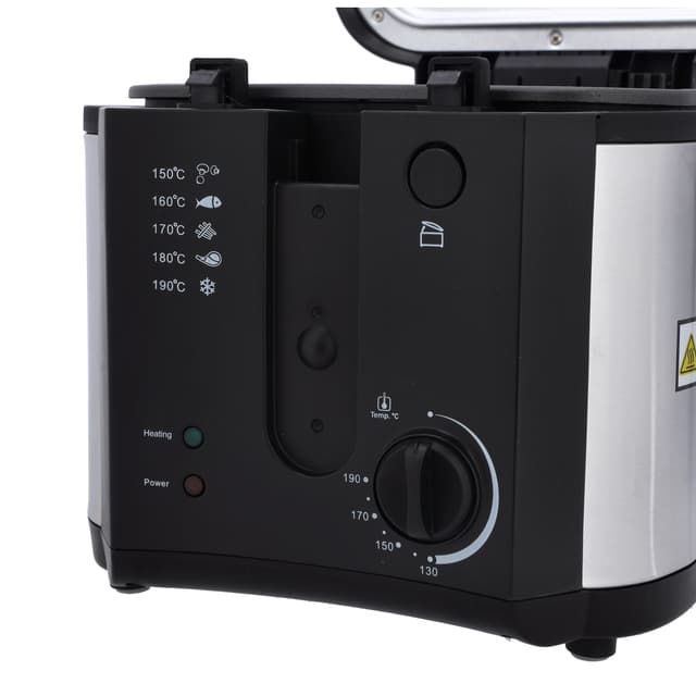 Krypton Deep Fryer, 1600W Power, KNDF6347 - 130-190 Degree Celsius Adjustable Time & Temperature ,2 L Detachable Inner Pot, Dishwasher Safe Lid