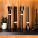 Krypton 4Pc Rechargeable LED Flashlight Set –CREE LED TorchKNFL5404 – Water Resistant, Aluminium Body - 3000M Distance Range, Powerful Torch for Camping Hiking Indoor Outdoor Activities