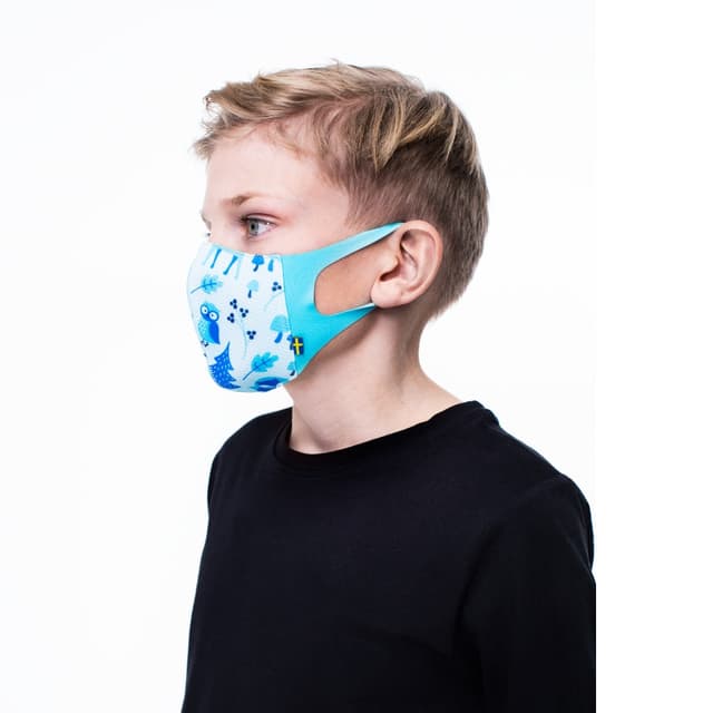 كمامات للأطفال قابلة للغسيل بطبقة فلتر قابلة للإستبدال لون أزرق Kids Lite Air Mask - Washable/Reusable Facial Mask - (Extra Small) Airinum