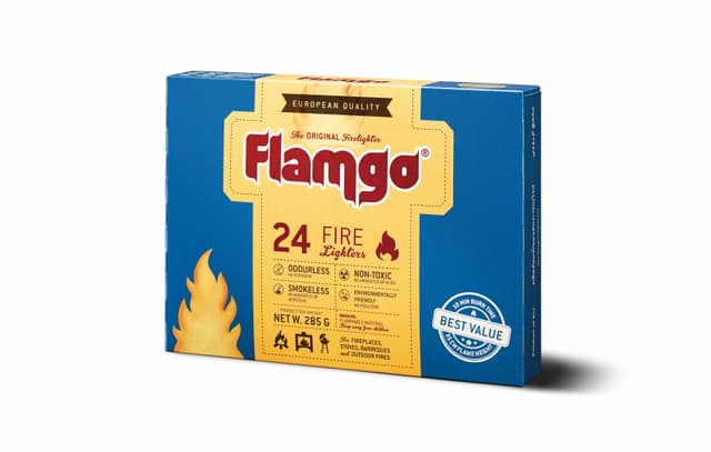 فحم طبيعي بوزن 4 كجم ومكعبات مشعل الفحم فلامكو بعدد 24 قطعة Premium BBQ Charcoal With 24-Piece Fire Lighter Cubes