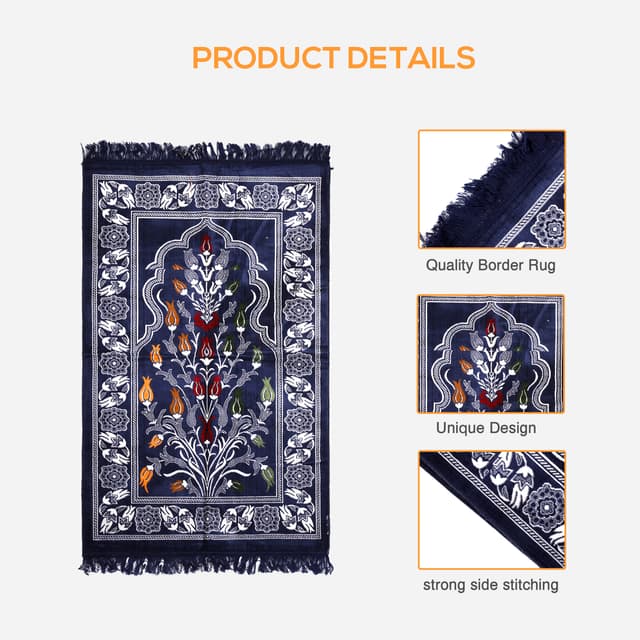 NOOR-1 NOOR 1 DODHIA POLYSTER PRAY MAT 70x110