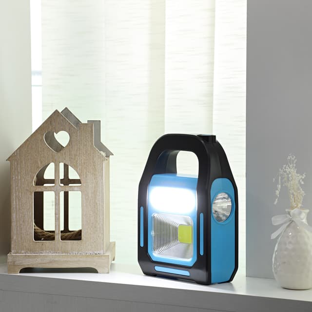 Olsenmark Rechargeable Led Emergency Light - Three Different Light Source - Power Bank Function