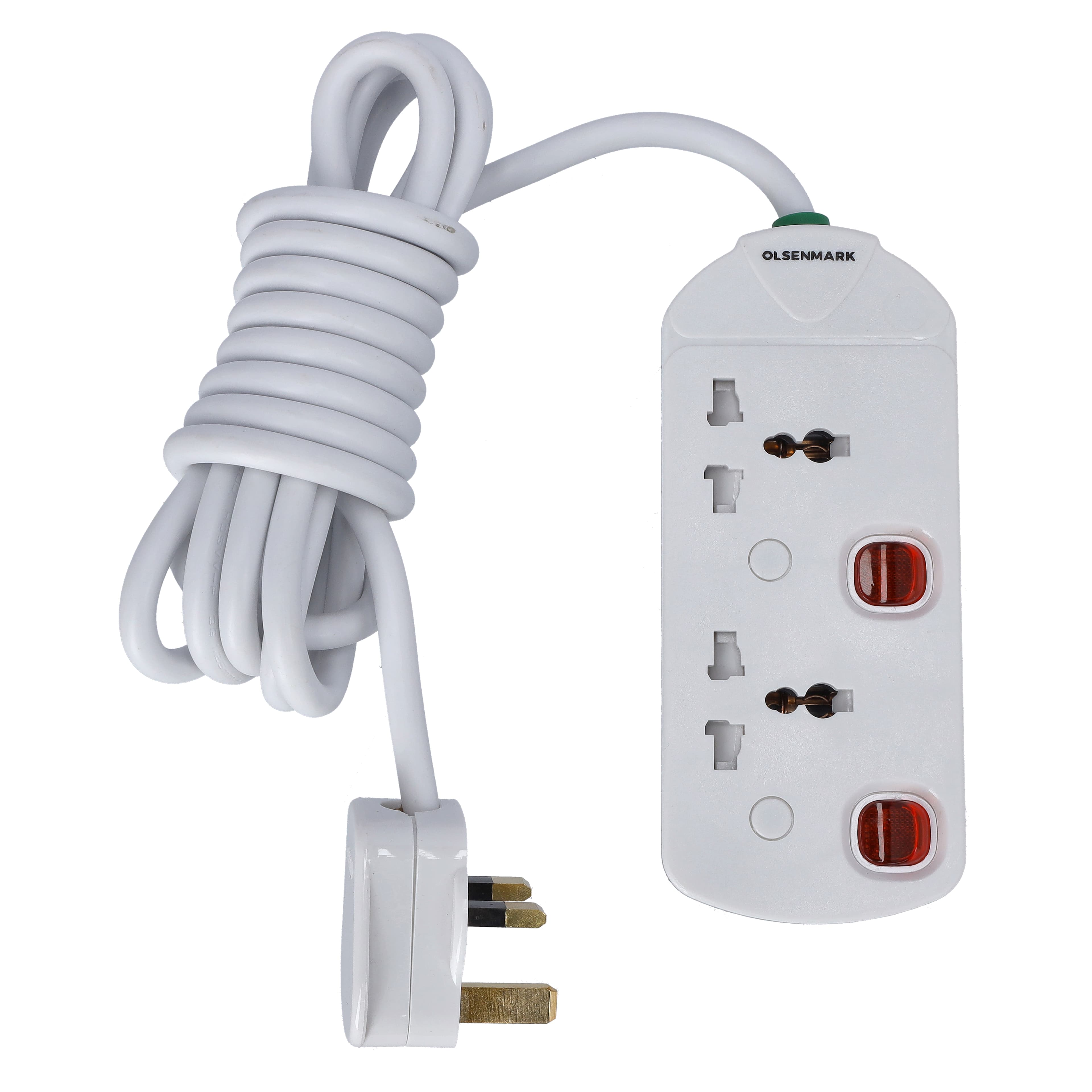 Olsenmark 2Way Ext socket/3M/13Amp/Childprot 1X24