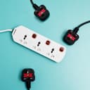 Olsenmark 3Way Ext socket/2M/13Amp/Childprot 1X24