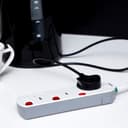 Olsenmark 3Way Ext socket/2M/13Amp/Childprot 1X24