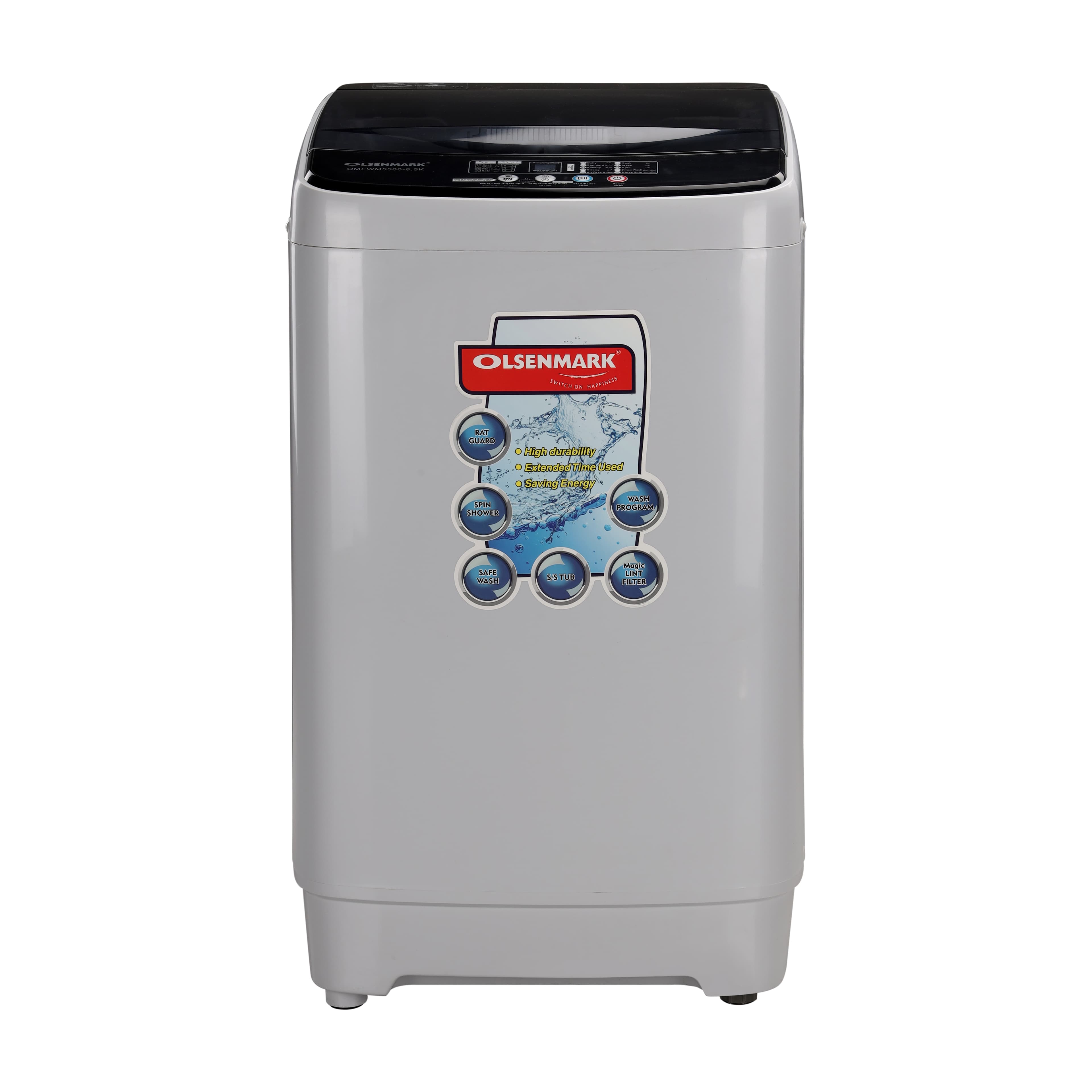Olsenmark Fully Automatic Washing Machine – 7.0 Kg | Stainless Steel Drum- Tempered Glass-