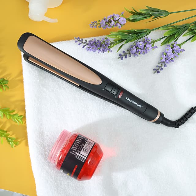 Olsenmark Ceramic Hair Straighteners - Easy Pro-Slim Hair Straightener - Max Temperature 220°C
