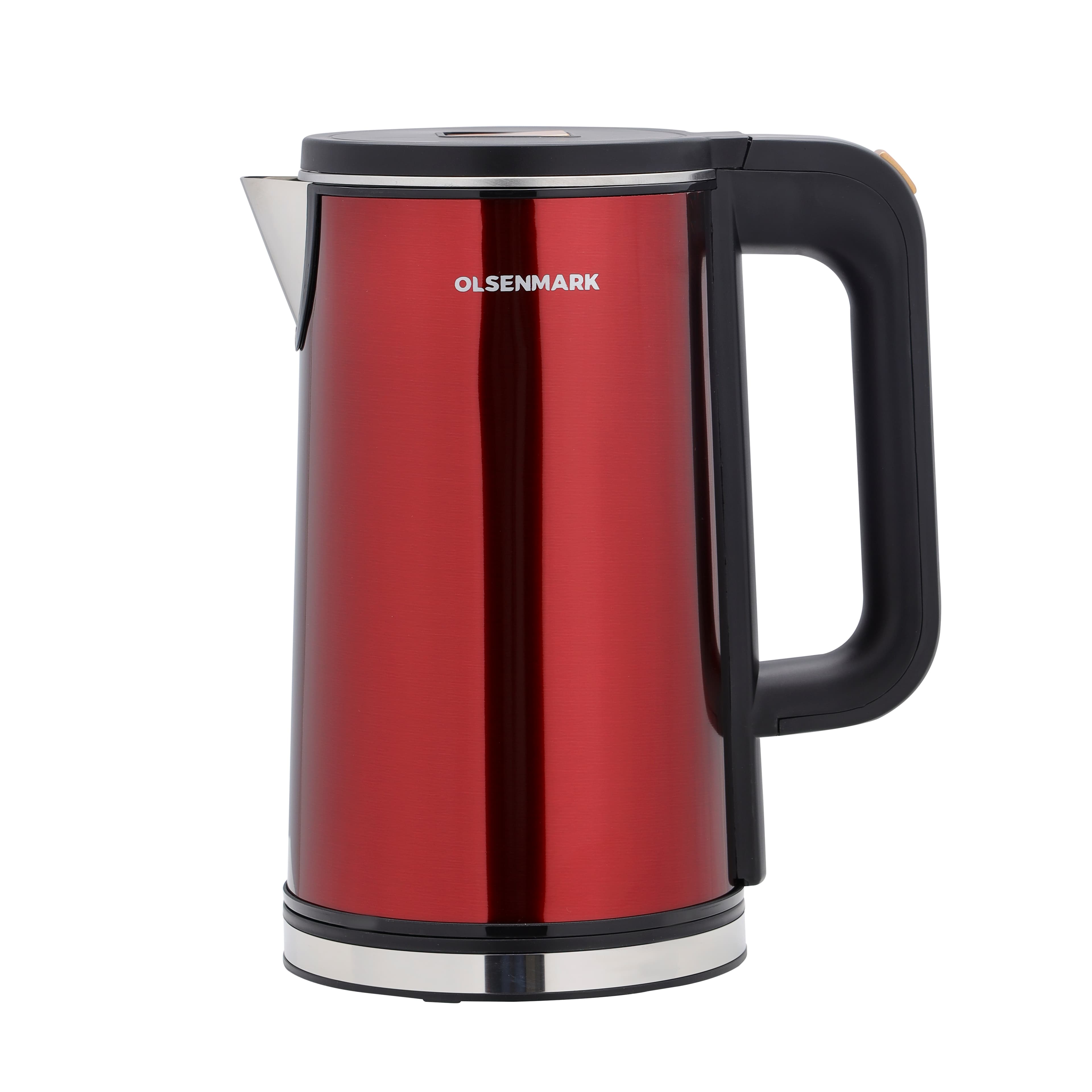غلاية ماء كهربائية 1500W بسعة 1.8 ليتر Electric Kettle, 1.8L Capacity Stainless Steel Seamless Inner - Olsenmark