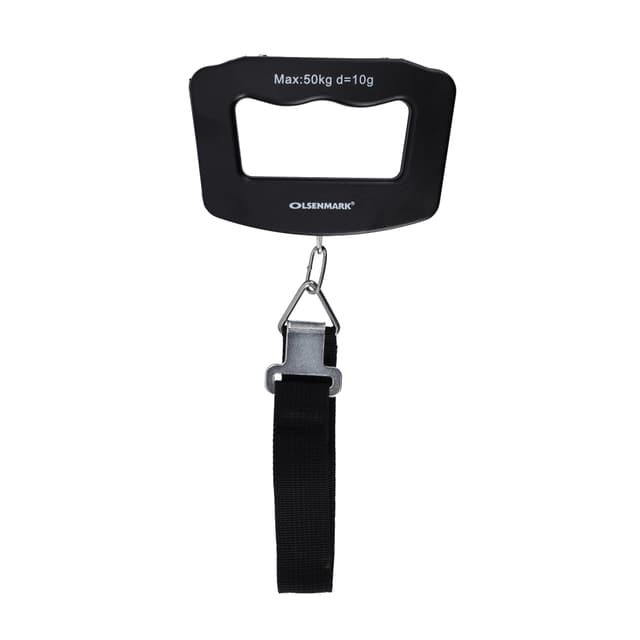 Olsenmark Digital Luggage Scale - Unit Exchange: G, Kg, Oz, Lb - Max Capacity: 50Kg/10G - 2 Pcs Aaa